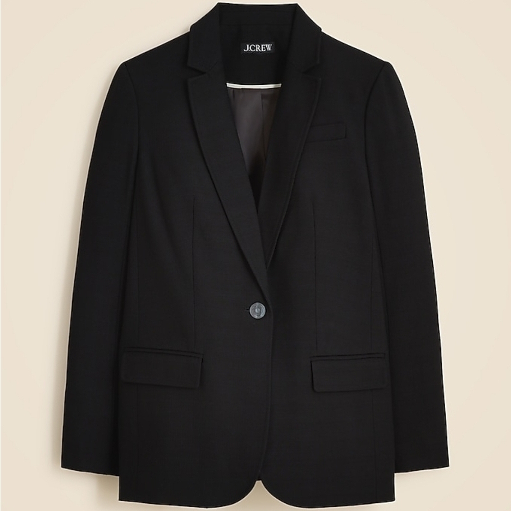 NWT J. Crew Women Arden blazer in luster canvas, Size 0